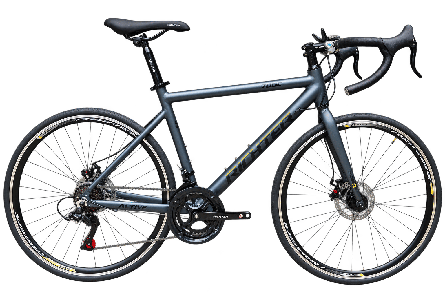 จักรยานเสือหมอบ RICHTER ACTIVE ขนาดวงล้อ 700C ไซส์ 46 สีเทา_1